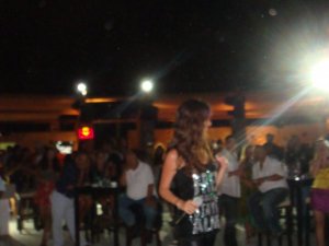 Lara Scandar picture at her party held on July 16th 2009 in Cairo singing live