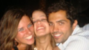 Lara Scandar and Mohamad Bash at Laras party held on July 16th 2009 in Cairo picture together