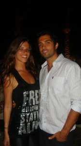 Lara Scandar and Mohamad Bash at Laras party held on July 16th 2009 in Cairo together