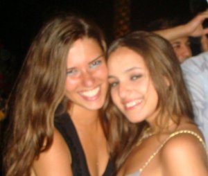 Lara Scandar picture at her party held on July 16th 2009 in Cairo with her friend