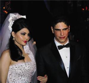 Haifa Wehbe picture from her wedding to Abu Hashima happy marriage