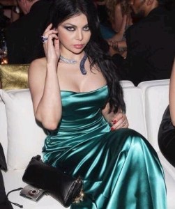 Haifa Wehbe at Cannes festival 2009 in a green dress