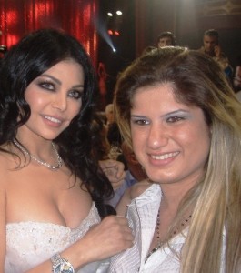 Hayfa Wahbe spotted backstage at the 2009 Murex Dor Lebanese Awards 2