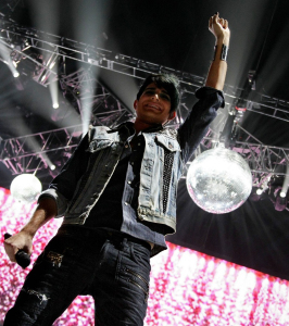 picture of Adam Lambert performance on stage during the 2009 American Idols Live tour at Staples Center on July 16th 2009 in Los Angeles California 5