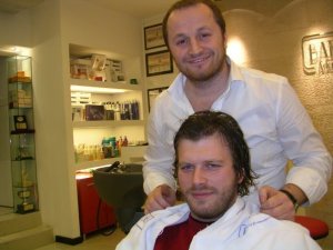 Kivanc Tatlitug photos at the hair salon to cut his hair