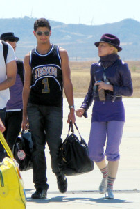 Madonna and Jesus Luz are spotted arriving by private jet to Spain on July 25th 2009 1