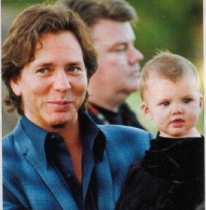 Eddie Vedder and his daughter Olivia Vedder when she was only one year old