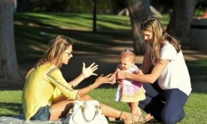 Alessandra Ambrosio spotted playing with her little daughter Anja Louise at a park in Santa Monica on July 7th 2009 7