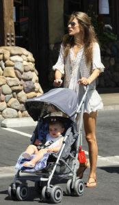 Alessandra Ambrosio spotted with her daughter on the streets of Los Angeles on the 4th of July 2009 2