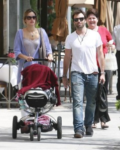 Alessandra Ambrosio with her daughter Anja and boyfriend Jaime Mazur leaving the Il Pastaio restaurant in Beverly Hills on May 26th 2009 4