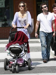 Alessandra Ambrosio with her daughter Anja and boyfriend Jaime Mazur leaving the Il Pastaio restaurant in Beverly Hills on May 26th 2009 1