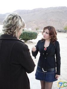 Darine Hadchiti picture during an interview