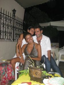 Amal Bouchoucha photo at her birthday with her family in August 2009 2