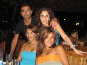 Amal Bouchoucha picture with her family and friends at Yara concert in August 2009 15