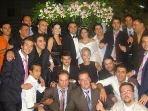 Mohamad Qwaider personal photo before joining star academy during his friends wedding together with Salma Ghazali Toni Qattan Diana Karazon and Bashar Ghazawi