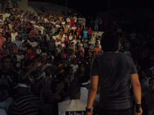 Nader Quirat concert picture in Tunis in August 2009 during his official tour which was a tribute to late king of pop Michael Jackson 2