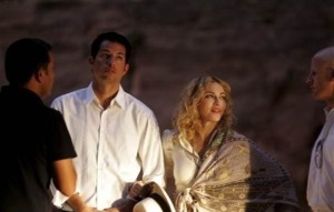 Madonna picture with her manager Guy Oseary while at the ancient Rose city of Petra in Jordan on September 3rd 2009 17