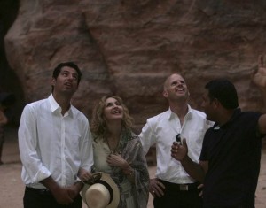 Madonna picture with her manager Guy Oseary while at the ancient Rose city of Petra in Jordan on September 3rd 2009 11