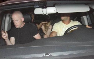 Madonna candids inside the car with Jesus Luz while arriving at the Dan hotel in Tel Aviv after her last concert on September 2nd 2009 where later they had dinner at Seatara restaurant in Israel 2