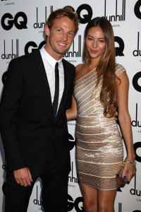 Jenson Button and Jessica Michibata arrives at the red carpet of 2009 GQ Men Of The Year Awards on September 8th, 2009