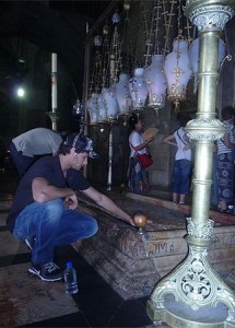 picture of Jesus Luz as he visits the Via Dolorosa holy site in Jerusalem where Christ was crucified on september 5th 2009 2