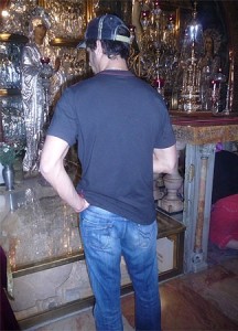 picture of Jesus Luz as he visits the Via Dolorosa holy site in Jerusalem where Christ was crucified on september 5th 2009 1