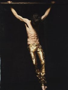 Marlon Teixeira pictures from hs appearance in the playboy france magazine in a glittary gold pants