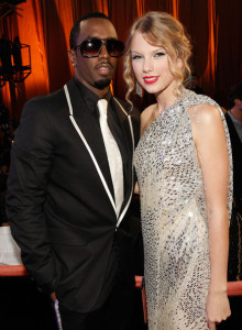 Taylor Swift and Sean Diddy Combs at the 2009 MTV Video Music Awards at Radio City Music Hall on September 13, 2009 in New York City