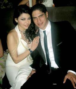 Haifa Wahbi with her husband Abu Hashima