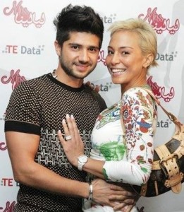 Salma Ghazali and Bashar Ghazawi on the red carpet of the Layalina magazine event