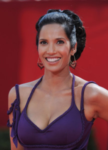 Padma Lakshmi arrives at the 61st Primetime Emmy Awards held at the Nokia Theatre on September 20th 2009 in Los Angeles