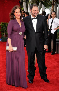 Elizabeth Perkins and Julio Macat arrive at the 61st Primetime Emmy Awards held at the Nokia Theatre on September 20th 2009 in Los Angeles