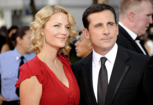 Steve Carell and his wife Nancy Carell arrive at the 61st Primetime Emmy Awards held at the Nokia Theatre on September 20th 2009 in Los Angeles