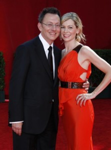 Michael Emerson and Carrie Preston arrive at the 61st Primetime Emmy Awards held at the Nokia Theatre on September 20th 2009 in Los Angeles