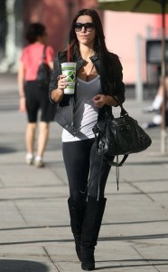 Kim Kardashian spotted walking the streets with a milkshake cup in West Hollywood on September 26th 2009 3