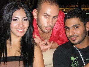 Mirhan Hussein enjoying a dinner out in Lebanon beirut during her stay at a hotel there in September 2009 with Nasser Abo Lafi the Jordanian Rapper 2