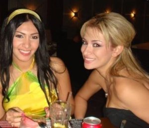 Mirhan Hussein enjoying a dinner out in Lebanon beirut during her stay at a hotel there in September 2009 with Reem Ghazali 1