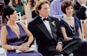 Kris Jenner and Bruce Jenner sitting together at Khloe's wedding on September 28th 2009