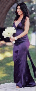 Kourtney Kardashian as the bridemaid during her sisters wedding on September 28th 2009