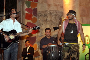 Nasser Abu Lafy photo during the Star Academy concert as part of the yearly Shabib Festival 2009 in Amman Jordan and Zaher Zorgatti