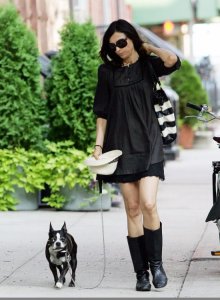 Famke Janssen spotted walking her dog in NYC on October 4th 2009 1