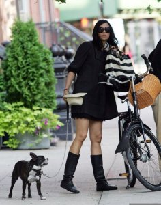 Famke Janssen spotted walking her dog in NYC on October 4th 2009 2