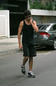 jesus Luz was spotted walking with his manager Peterson Ibrahim in Ipanema yesterday on October 4th 2009 2