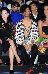 Sliimy with Katy Perry and Dita Von Teese at the Castelbajac Ready To Wear fashion show during Paris Fashion Week Spring Summer 2010 collection on October 6th 2009