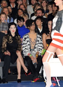 Sliimy with Katy Perry and Dita Von Teese at the Castelbajac Ready To Wear fashion show during Paris Fashion Week Spring Summer 2010 collection on October 6th 2009