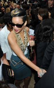 Rihanna attends the Chanel Ready to Wear fashion show for spring summer 2010 in Paris on October 6th 2009 3