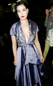 Dita Von Teese attends the John Galliano ready to wear fashion show of spring summer collection in Paris on October 7th 2009 1