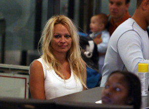 Pamela Anderson spotted departing from LAX airport at the morning on October 9th 2009 2