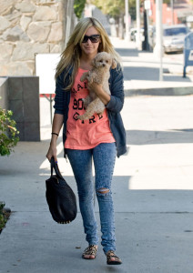 Ashley Tisdale seen while she takes her puppy dog Maui to the LA Studios in Hollywood on October 8th 2009 2