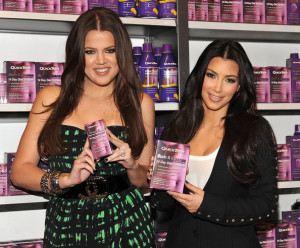 Khloe and Kim Kardashian introduce QuickTrim at the GNC store at the Beverly Center on October 15th 2009 in West Hollywood California 1